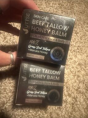 Set of two NWOT Uttse Mens’ Beef Tallow Honey Balm (for face & body)